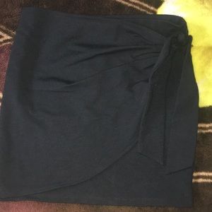 Black mini skirt